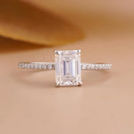 Emerald Engagement Rings Hidden Halo Luxury