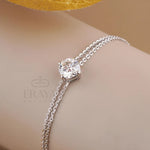 Solitaire Diamond Bracelet in Solid Gold