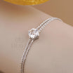 Solitaire Diamond Bracelet in Solid Gold