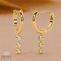 Graduated Lab-Grown Diamond Dangle Earrings