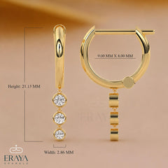 Graduated Lab-Grown Diamond Dangle Earrings