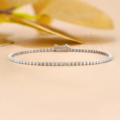 Round Lab Diamond By The Yard Bracelet
