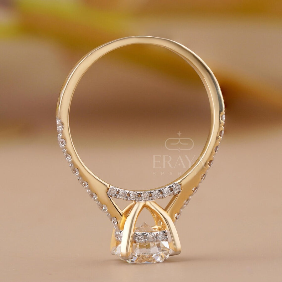 Solitaire with LG Diamond Halo Ring