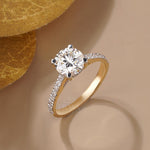 Solitaire with LG Diamond Halo Ring