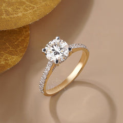 Solitaire with LG Diamond Halo Ring