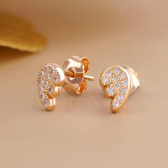 Angel Wing Lab-Grown Diamond Stud Earrings