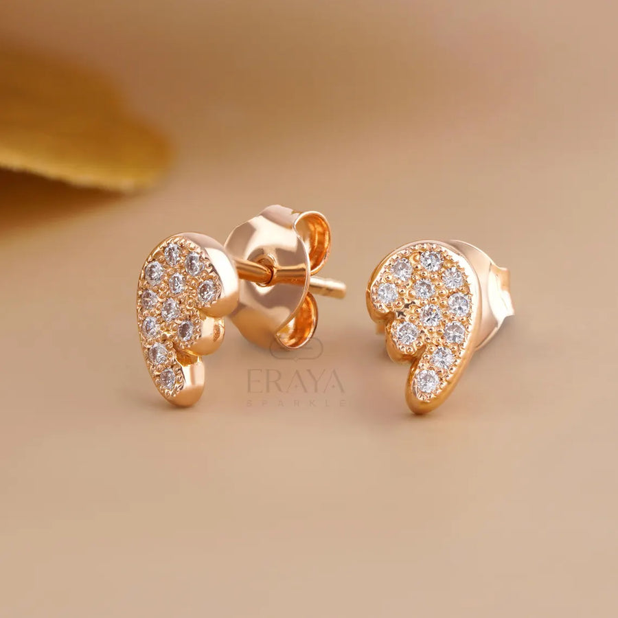 Angel Wing Lab-Grown Diamond Stud Earrings