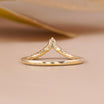 Lab Diamond Chevron V Shape Wedding Band