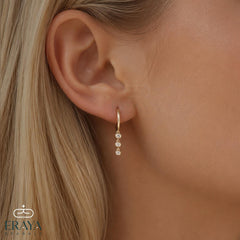 Graduated Lab-Grown Diamond Dangle Earrings