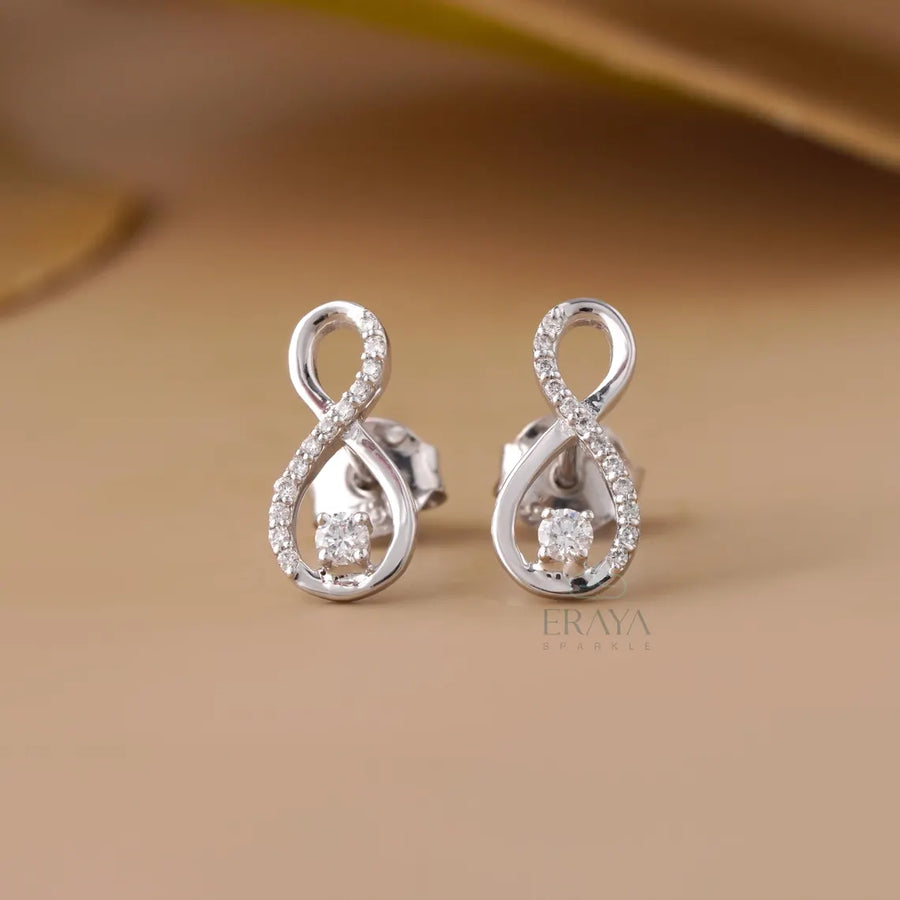 Infinity Lab-Grown Diamond Drop Stud Earrings