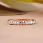 Round Lab Diamond Rose Gold Wedding Band