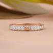 Round Lab Diamond Rose Gold Wedding Band
