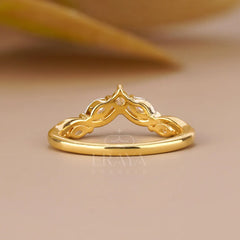 Contoured Lab Diamond Engagement Ring Set