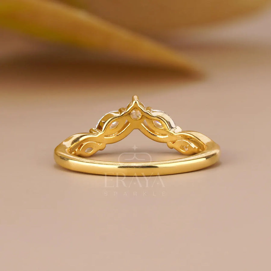 Contoured Lab Diamond Engagement Ring Set