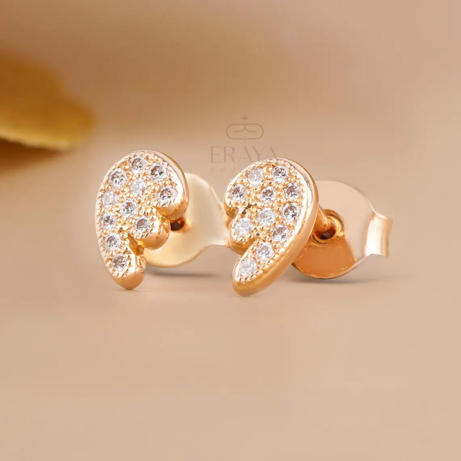 Angel Wing Lab-Grown Diamond Stud Earrings