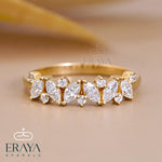 Marquise Round Lab Diamond Eternity Band
