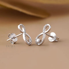 Infinity Lab-Grown Diamond Drop Stud Earrings