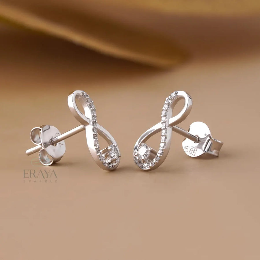 Infinity Lab-Grown Diamond Drop Stud Earrings