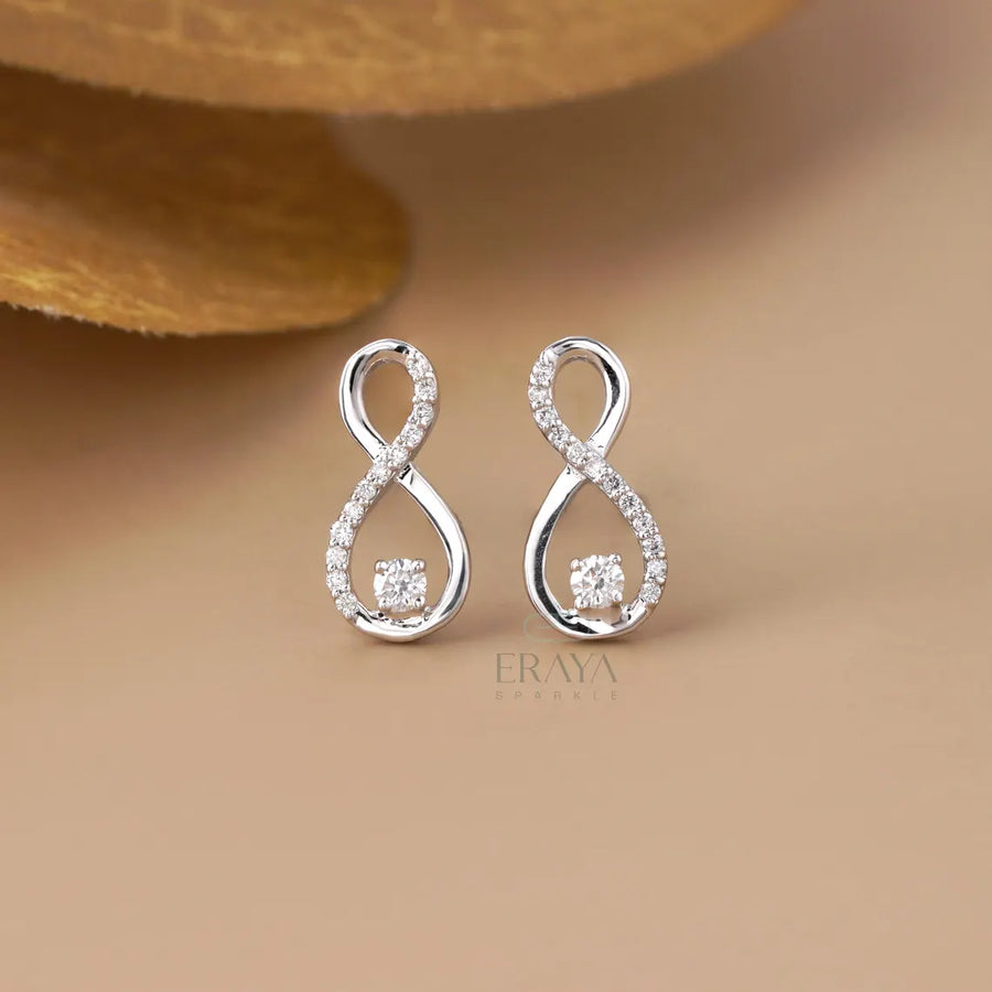 Infinity Lab-Grown Diamond Drop Stud Earrings
