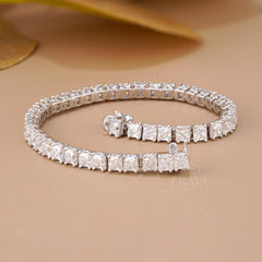 Princess Cut Lab Diamond Tennis Bracelet