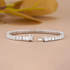Princess Cut Lab Diamond Tennis Bracelet