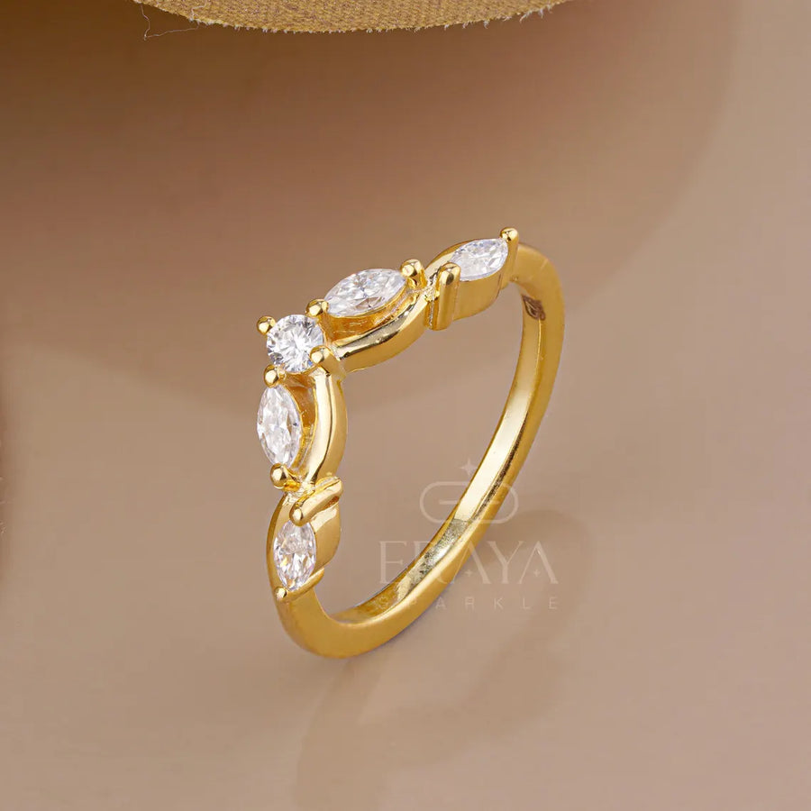 Contoured Lab Diamond Engagement Ring Set