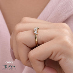 Marquise Round Lab Diamond Eternity Band