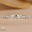 Marquise Inspired Lab Diamond Wedding Band