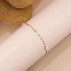 Round Lab Diamond By The Yard Bracelet