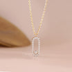 Oval Pavé Lab-Grown Diamond Pendant Necklace