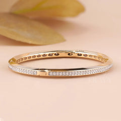 Lab Grown Diamond Gold Bangle Bracelet