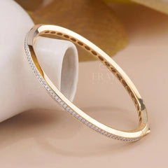 Lab Grown Diamond Gold Bangle Bracelet