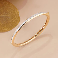 Lab Grown Diamond Gold Bangle Bracelet