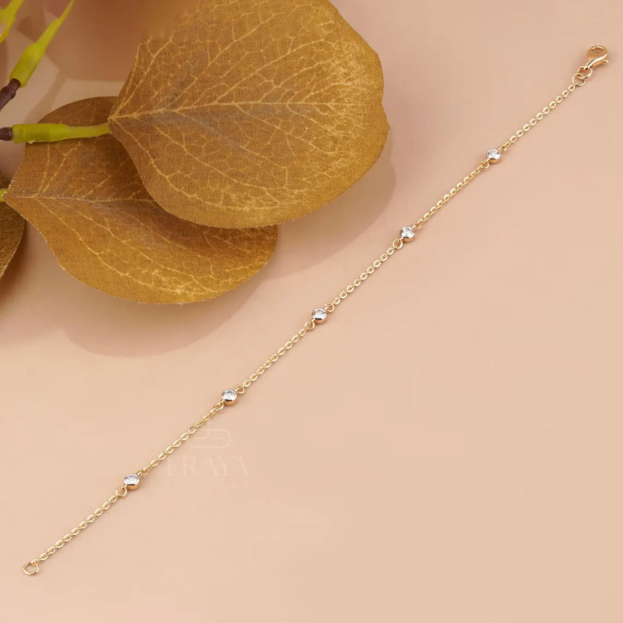 Round Lab Diamond By The Yard Bracelet