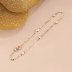 Round Lab Diamond By The Yard Bracelet