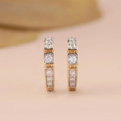 Pavé Lab-Grown Diamond Huggie Hoop Earrings