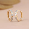 Pavé Lab-Grown Diamond Huggie Hoop Earrings