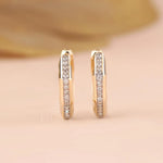 Geometric Hexagon Lab-Grown Diamond Hoops