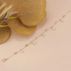 Lab Grown Diamond Charm Station Bracelet