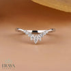 Marquise Lab Diamond Chevron Wedding Band