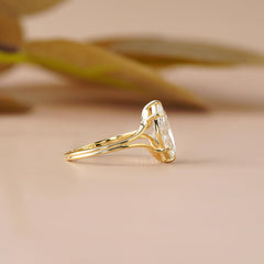Marquise Cut Lab Diamond Split Shank Ring