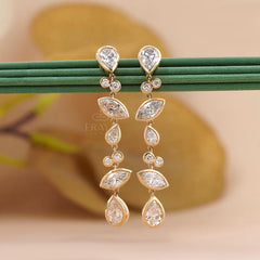 Marquise Pear Lab-Grown Diamond Drop Earrings
