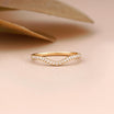 Curved Lab Diamond U Shaped Bridal Wedding Band