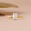 Radiant Cut Lab Diamond Twisted Rope Ring