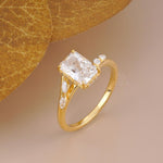 Radiant Cut Lab Diamond Hidden Halo Ring