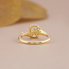 Radiant Cut Lab Diamond Hidden Halo Ring