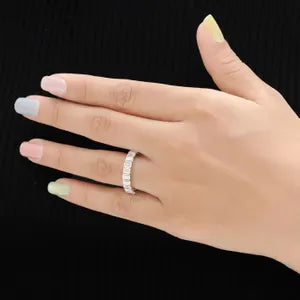 Emerald Diamond Ring – 4.80 CT Wedding Band