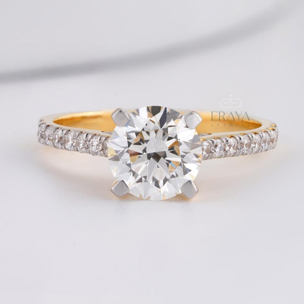 Solitaire with LG Diamond Halo Ring