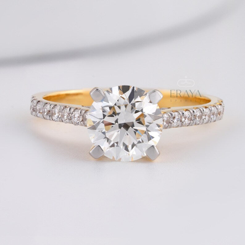 Solitaire with LG Diamond Halo Ring