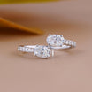 Toi et Moi Ring – Oval Lab Diamond Pave Band